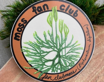 Club de fans de Moss Clubmoss Adhesivo de vinilo redondo de 3 pulgadas