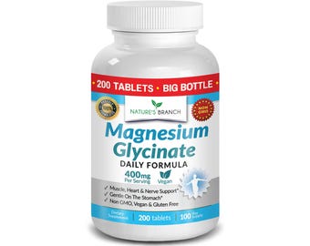 Magnesium Glycinate - 200 Tablets