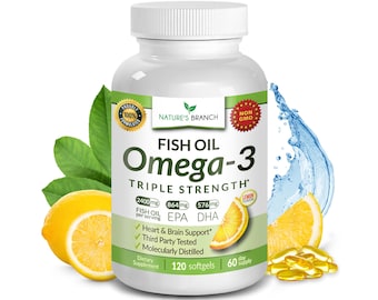 Omega 3 Fish Oil Softgels - 120 Capsules