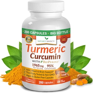 Turmeric Curcumin with BioPerine Black Pepper - 200 Capsules