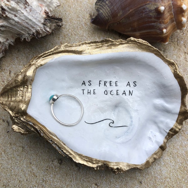 Jewelry Dish Oyster Shell - Inspiration Collection - Free As the Ocean