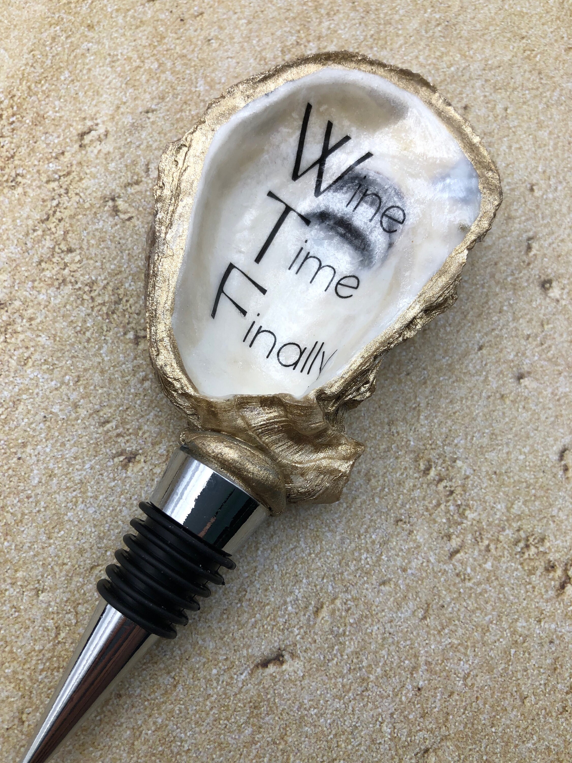 Custom Saying or Logo Wine Stoppers / Oyster Shell Wine Etsy