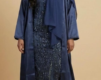 shimmery Abaya Set with Matching Scarf – Elegant Modest Wear