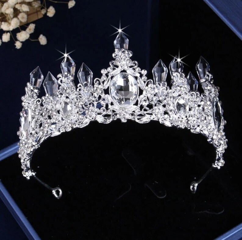 Bridal jewelry set tiara necklace and earrings main image 1
