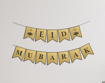 Eid banner printable / Eid Mubarak banner printable / Printable Eid banner / Eid mubarak banner / Eid decor / Eid Party decorations