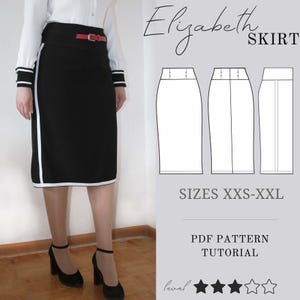Elizabeth Bioshock Cosplay - Pencil Skirt Sewing Pattern - Sizes XXS-XXL