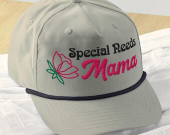 Embroidered Special Needs Mama Golf Rope Cap, Adjustable Hat for