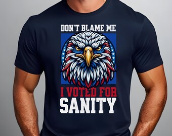 Ne me blâmez pas, j'ai voté pour la santé mentale T-shirt féministe pour les démocrates T-shirt anti-Trump Ne me regardez pas, j'ai voté pour elle