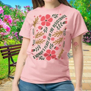 Resistance Feminist T-Shirt, Women Resist Shirt, Progressive Tee, Fight Oligarchy, Anti Trump FDT, Women&#39;s Rights Gift, Democratic Liberal