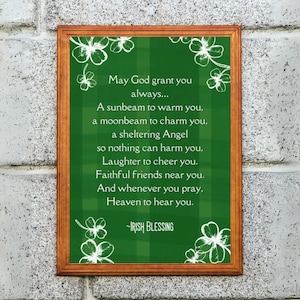 Irish Blessing Poster | Irish Wall Art | St Patricks Day Gift | Irish Art Print UNFRAMED