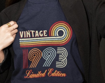 Vintage 1993 Limited Edition T-Shirt, 1993 Geburtstag Shirt, geboren in '93 T-Shirt, Made in 1993 Tshirt, Geburtstagsgeschenk, Retro Bday Fun Geschenk