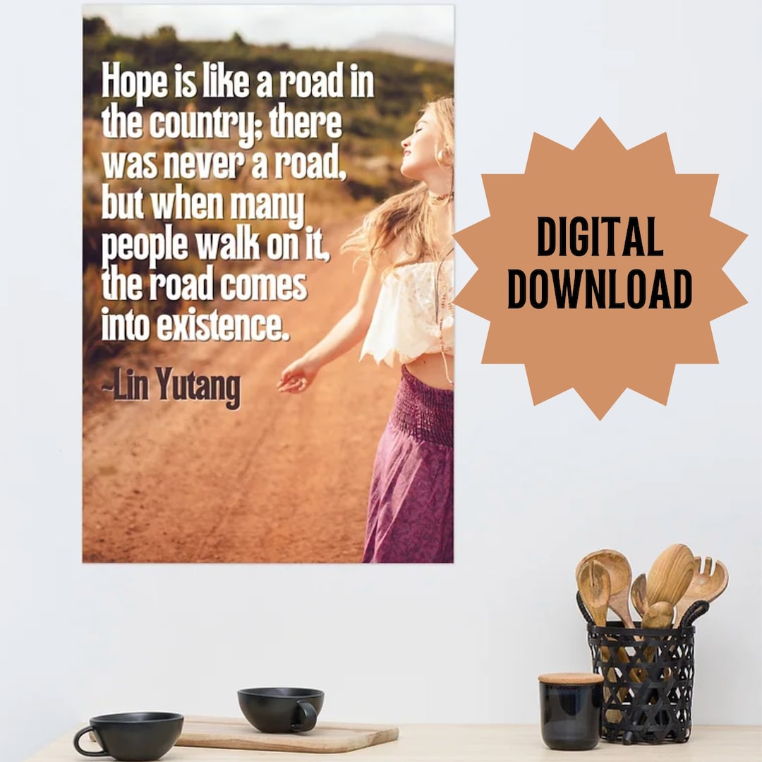 Hope Poster, Hope Poem Wall Art, Inspirational Poster, Motivational ...