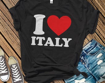 I Love Italy Tシャツ、イタリアのプライドTシャツ、イタリア系