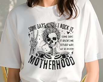 Rocking Motherhood | Mom Life | Some Days I Rock It Shirt | Motherhood Shirt | Motherhood Tee | Trendy Mama Shirt | Funny Mom Shirt