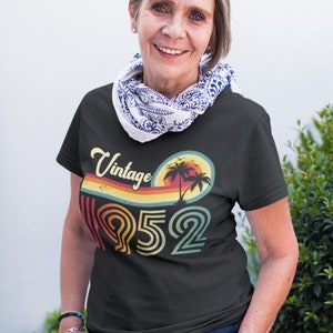 Made in 1952 t-shirt, born in 1952 shirt, vintage 1952 tee, 1952 birthday gift, birthday gift shirt