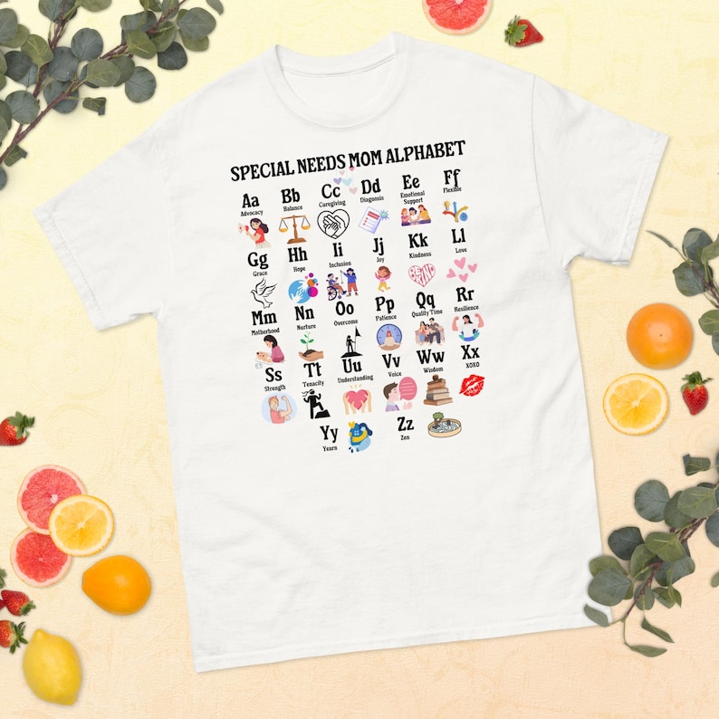 Special Needs Mom Alphabet Shirt, Medical Mom Gift, Disability Mom Tee, Special Mom T-Shirt, Gift for Special Needs Mom