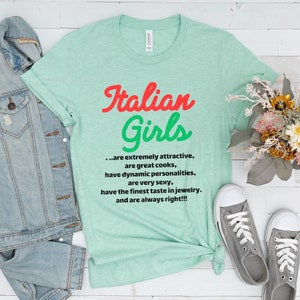 Italian Girls t-shirt | Gift for Italian Girl | Italian Girl Tee | I Love Italy | Italy Girl