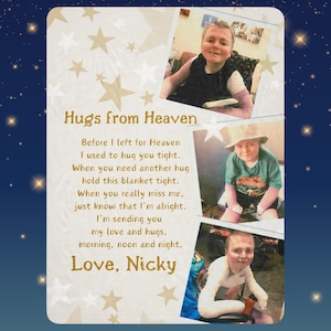 Personalized Memorial Blanket, Custom Photo Blanket, Sympathy Gift, Remembrance Gift, Sherpa Blanket