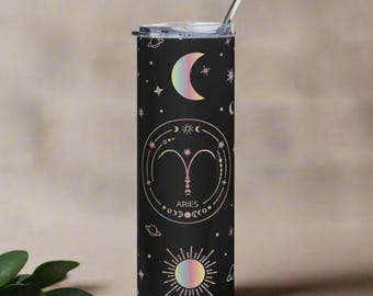 Widder-Tierkreis 20 Unzen Edelstahl-Becher, Sternzeichen Trinkgefäße, Astrologie-Liebhaber, Widder Geschenk