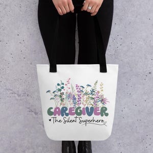 Caregiver Tote Bag, Gift for Caregivers, Nurses, CNAs & Healthcare Heroes, Thank You Superhero Bag, Nurse Gift Idea