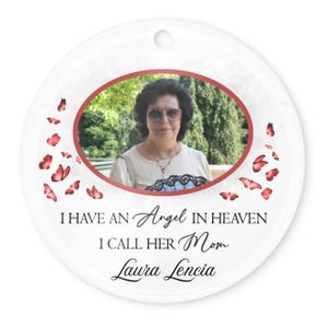 Personalized Mom Memorial Christmas Ornament, Tribute to Mom, Custom In Memory of Mom Ornament
