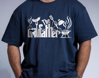 グリルファーザーTシャツ、グリルマスターと父の日に贈る面白いバーベキューパパギフト、ファミリーバーベキューTシャツ、バーベキュー愛好家シャツ、楽しいパパTシャツ