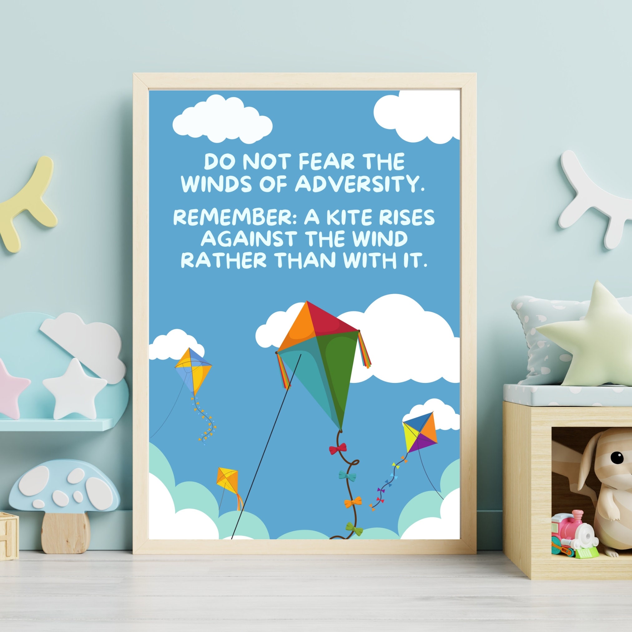Do Not Fear the Winds of Adversity | Inspirational Quote | Colorful Poster UNFRAMED