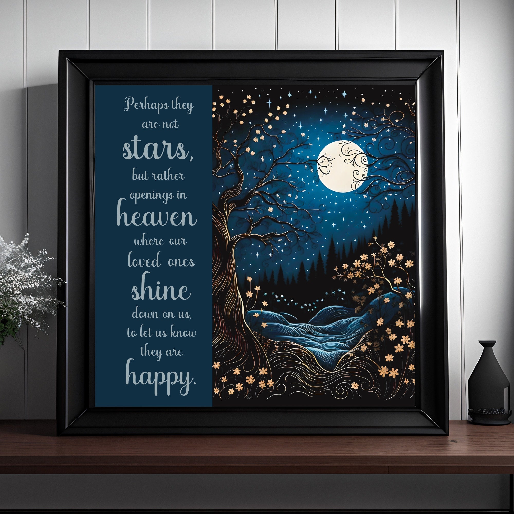 Memorial Gift, Remembrance Poem, Bereavement Gift, Condolences Gift UNFRAMED