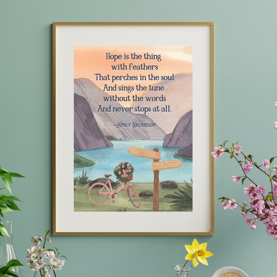 エミリー ディキンソン ウォール アート デコレーション ポスター