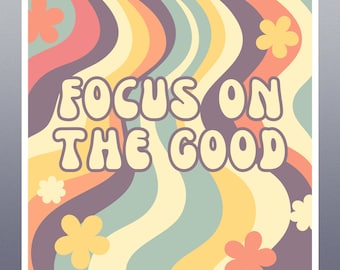 Focus on the Good Magnet, Motivational Magnet, Motivational Gift, Mental Health Magnet, Mental Health Gift