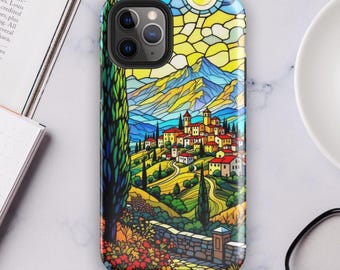 Tough Case Italian Village voor iPhone®, Italië reiscadeau, telefoonhoesje Italiaanse cultuur, leuk Italiaans cadeau, telefoonhoesje Italië, souvenir Italië