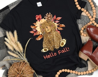 Hello Fall Shirt, Fall Graphic Tee, I Love Fall Shirt, Fall Gift, Fall Leaves Shirt, Cute Fall Shirt, Autumn Shirt, Autumn Leaves