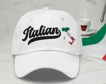 Embroidered Italian baseball hat, Italy cap, Italy travel hat for women and men, cute Italy lover gift for vacations and game day
