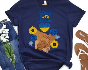 Camiseta de apoyo a Ucrania, camiseta con la bandera de Ucrania, camiseta sin guerra, camiseta con la bandera de Ucrania