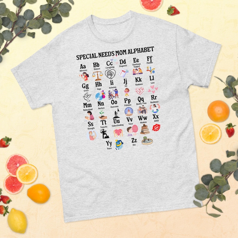Special Needs Mom Alphabet Shirt, Medical Mom Gift, Disability Mom Tee, Special Mom T-Shirt, Gift for Special Needs Mom