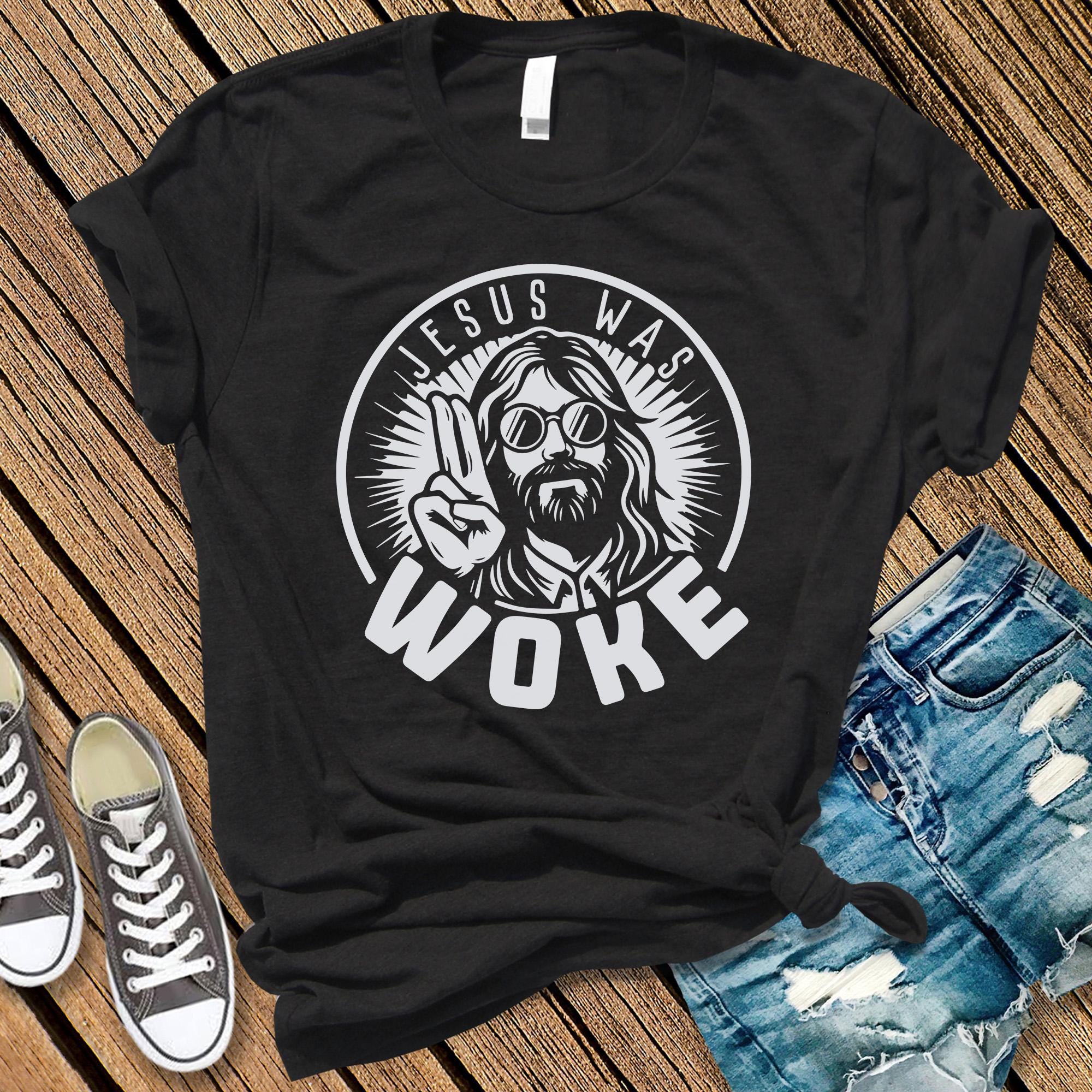 Jesus was Woke t-shirt, Democrat Shirt, Anti-MAGA tee, Anti-Republican, Anti-Trump, Christian Left, Progressive Christian, Resistance Tee