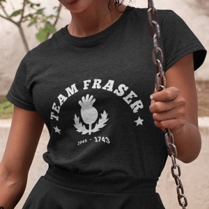 Team Fraser 1945-1743 T-Shirt, Outlander Inspired Clan Fraser Family Reunion Tee, Scottish Heritage Gift for Fans, Fraser&#39;s Ridge Shirt