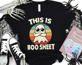 Funny Halloween T-Shirt, This Is Boo Sheet Ghost Tee, Spooky Party Shirt, Halloween Costume Alternative, Cute & Sarcastic Ghost Shirt