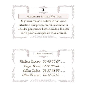 My pet is home alone - ALERT - business card format digital FILE