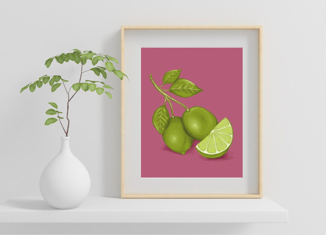 Summer Lime Drawing Digital Print Download - Etsy