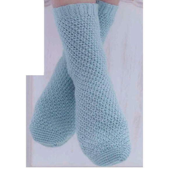 Crochet Socks Pattern PDF Instant Digital Mens Chunky Socks Download Ladies Ankle Socks