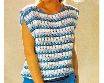 Tank Top Crochet Pattern PDF Instant Digital Crochet Patterns Top Download Vintage Crochet Patterns