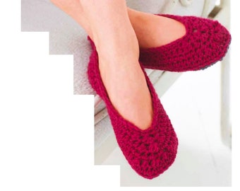 Crochet Slippers Pattern PDF Instant Digital Ladies Soft Slippers Download Slippers Crochet