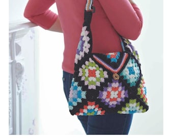 Granny Square Bag Pattern PDF Instant Digital Shoulder Bag Download Crochet Bag Granny Square