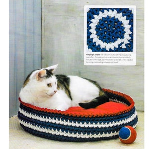 Crochet Pattern Pet Bed PDF Instant Digital Cat Bed Download Cat sofa