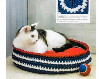 Crochet Pattern Pet Bed PDF Instant Digital Cat Bed Download Cat sofa