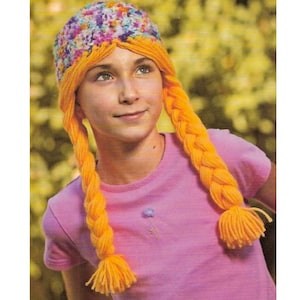 Beanie PATTERN CROCHET - Crochet Dreadlocks Hats - Crochet Pattern pdf - PDF instant digital - Vintage Crochet Pattern