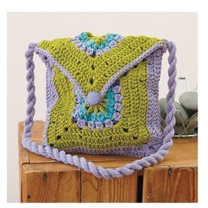 Small Tote Bag Crochet Pattern PDF Instant Digital Granny Square Pattern Download Crochet Granny Square