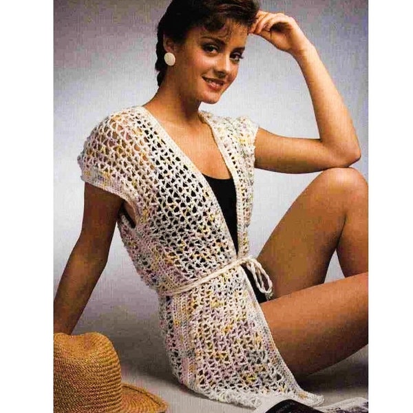 Summer Crochet Pattern PDF Instant Digital Poolside Cover-Up Crochet Pattern Download Beach Dress