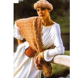Crochet Hat Patterns for Women PDF Instant Digital Shell Stitch Scarf and Hat Download Scarf Hat Set